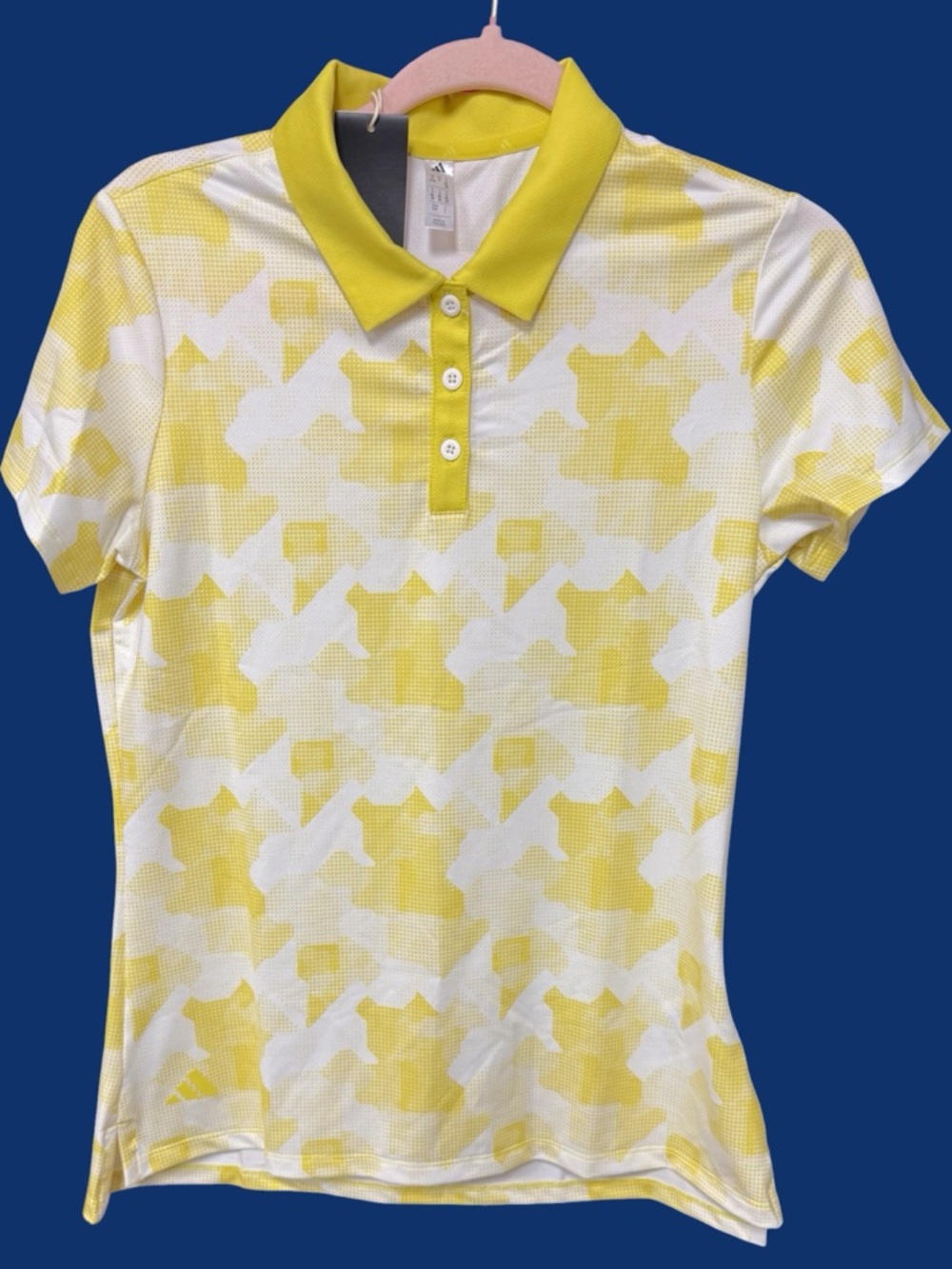 Adidas women’s size small polo athletic shirt lime white short sleeves $70 new